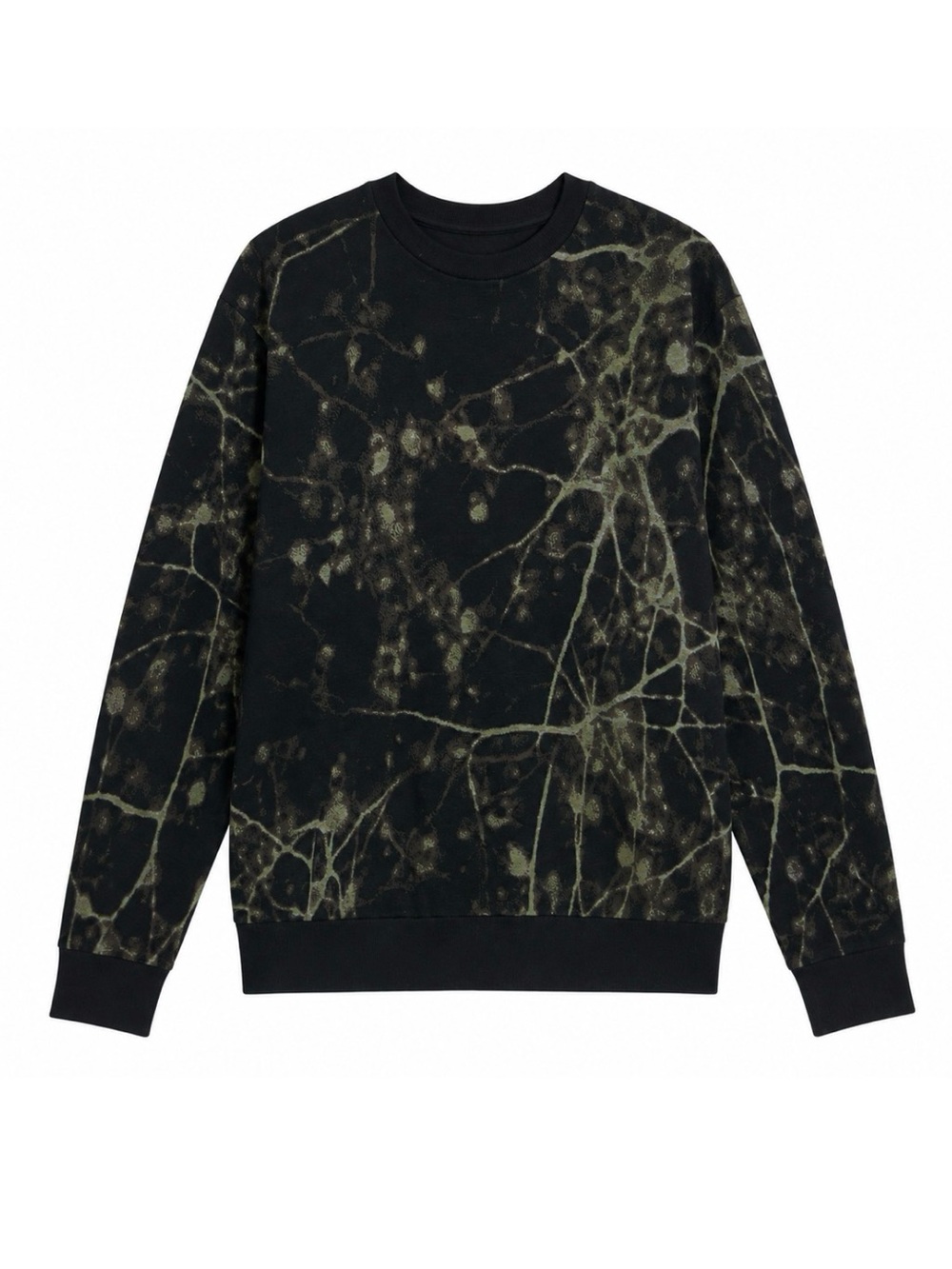 Rag & Bone Bleach Style Abstract Botanical Camouflage Sweater Size XL